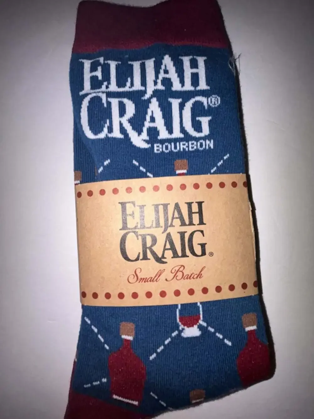 Elijah Craig Small Batch Bourbon Whiskey Themed Crew Socks